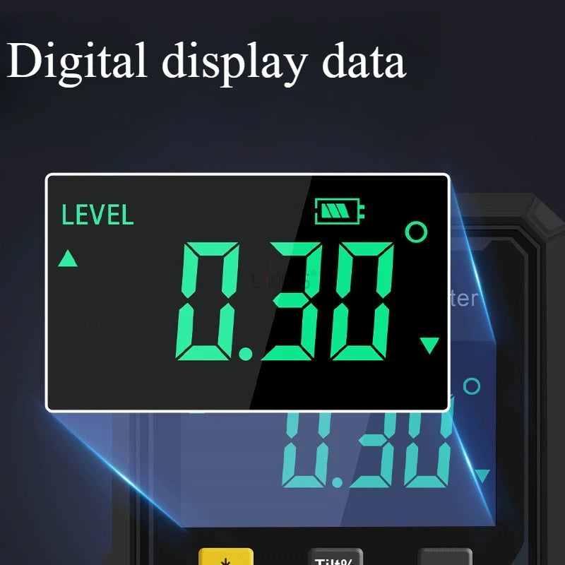 Woodworking Tools 4-sided Magnetic Dual Laser Inclinometer Digital Angle Measuring Instrument with Tilt Measurement Laser Level