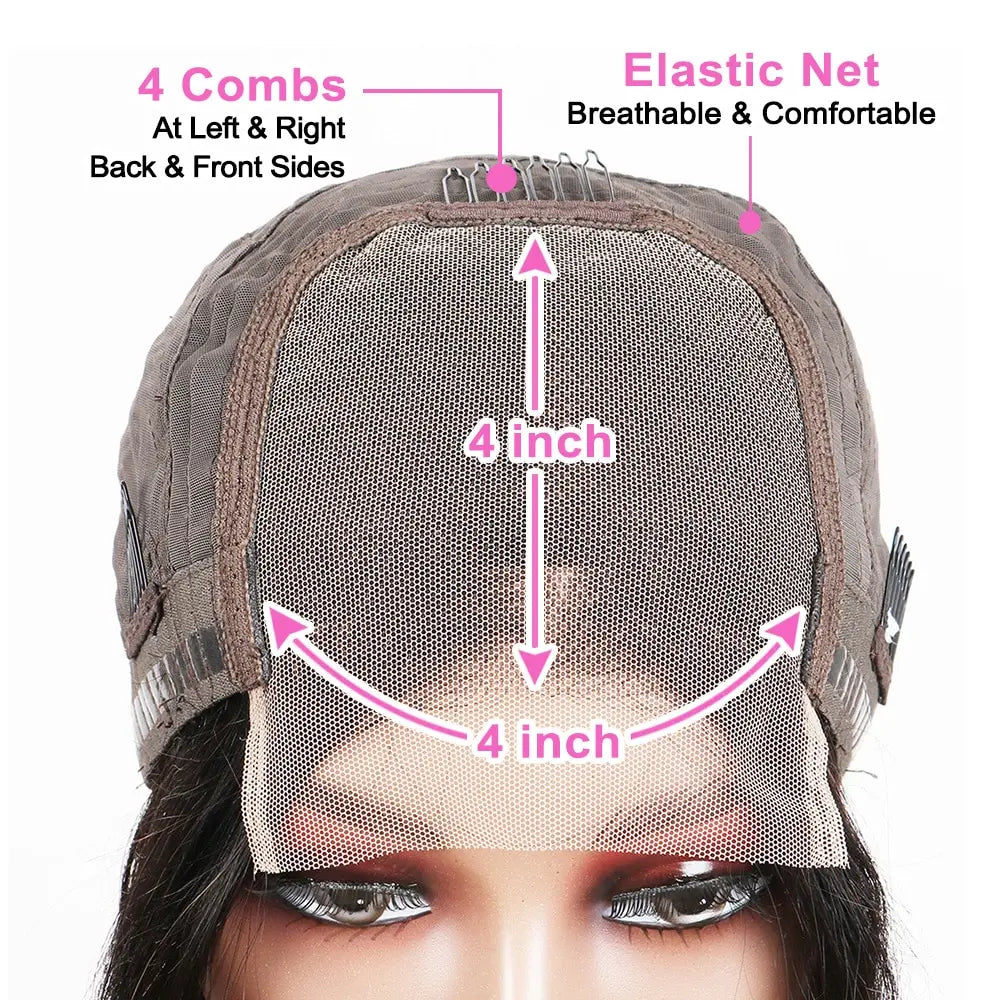 Bone Straight Short Bob Wig Human Hair Wigs For Women Burgundy 4x4 Lace Wigs 1B 99J Bob Wigs Brazilian Human Hair Pre Plucked