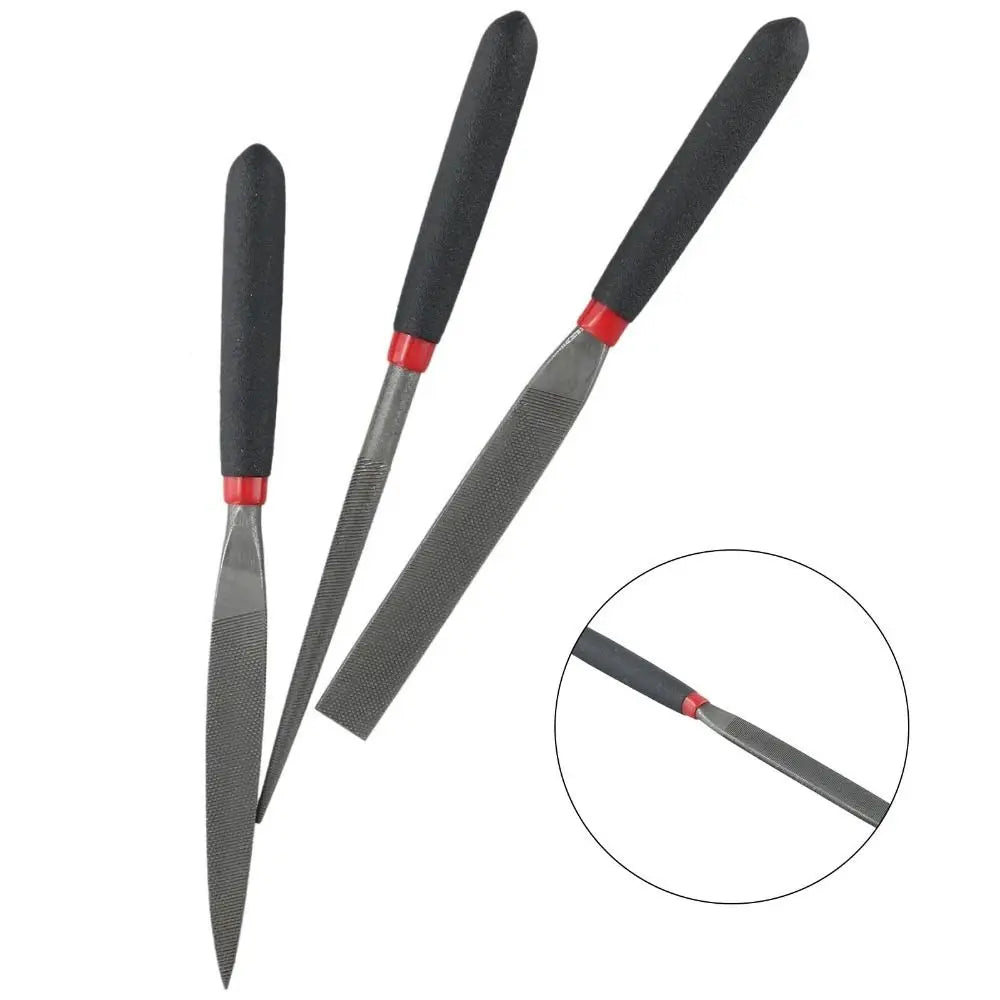 Set Hand Tool Small Steel Files Craft Carpentry Tools Needle Flat File Flat File 118mm Length Needle Filing Metal