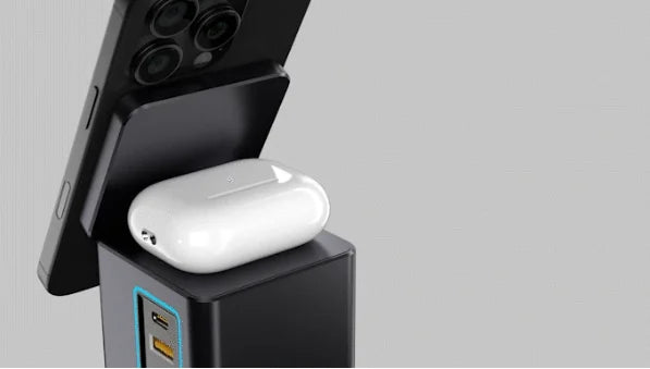 GaN 6 in 1 105W Magnetic Wireless Charger Stand 15W Fast Wireless Charging Desktop Dock Station For iPhone16 15 14 13 Airpod