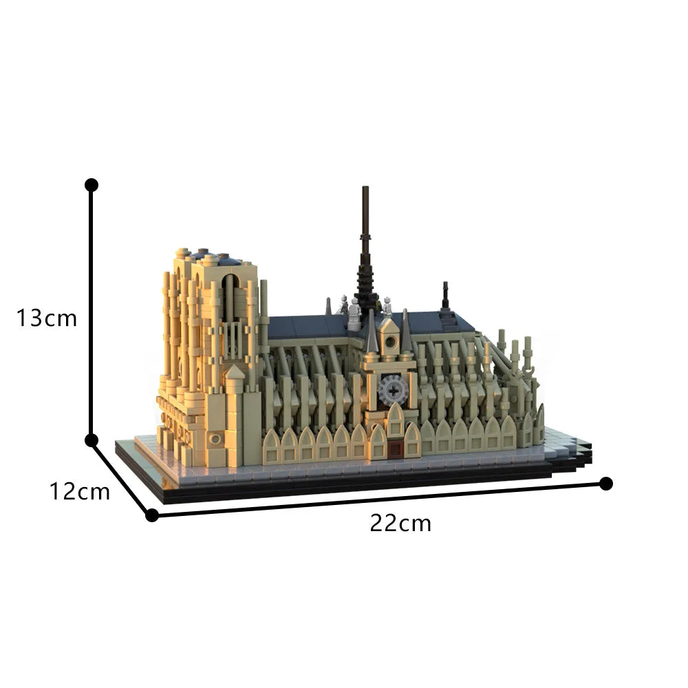 MOC Iconic Church Cathedral of Santa Maria del Fiore Building Blocks Set Famous Architecture Street Assemble Toys Children Gifts