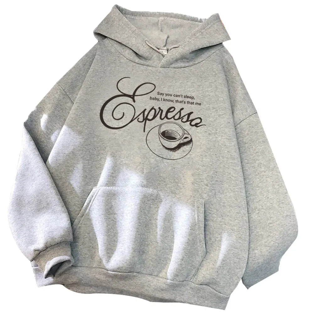 Sabrina Carpenter Espresso Hoodie Sabrina Carpenter Music Merch Fan Gift Unisex Harajuku Long Sleeve Sweatshirts