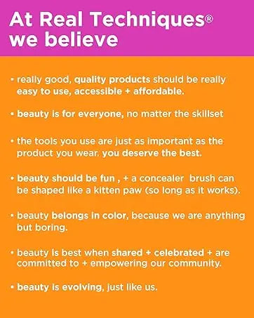2025 Real Techniques 6 Piece Everyday Essentials Makeup Brush Set Sponges Blush Bronzer Contour Eyeshadow Powder Travel Gift Set