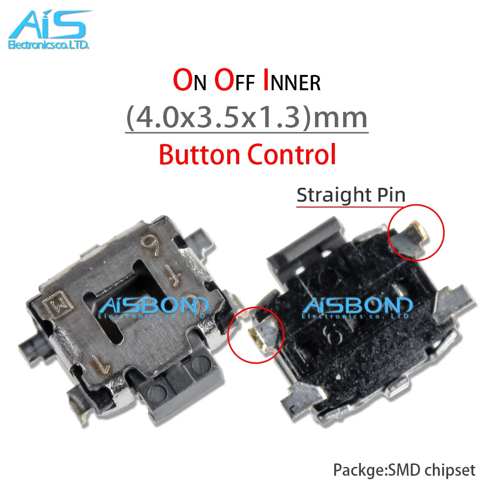 10Pcs/Lot Mobile Phone Power On Off Inner Micro Switch Button Control For Sansung S2 S3 S4 Note3 I8190 I8160 3mm 4mm 5mm HTC