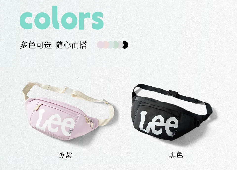 LEE Unisex Independent IPad Pocket Crossbody Bag Male Women Waterproof Sport Single Shoulder Extra Large Waist Bag Fanny Pack