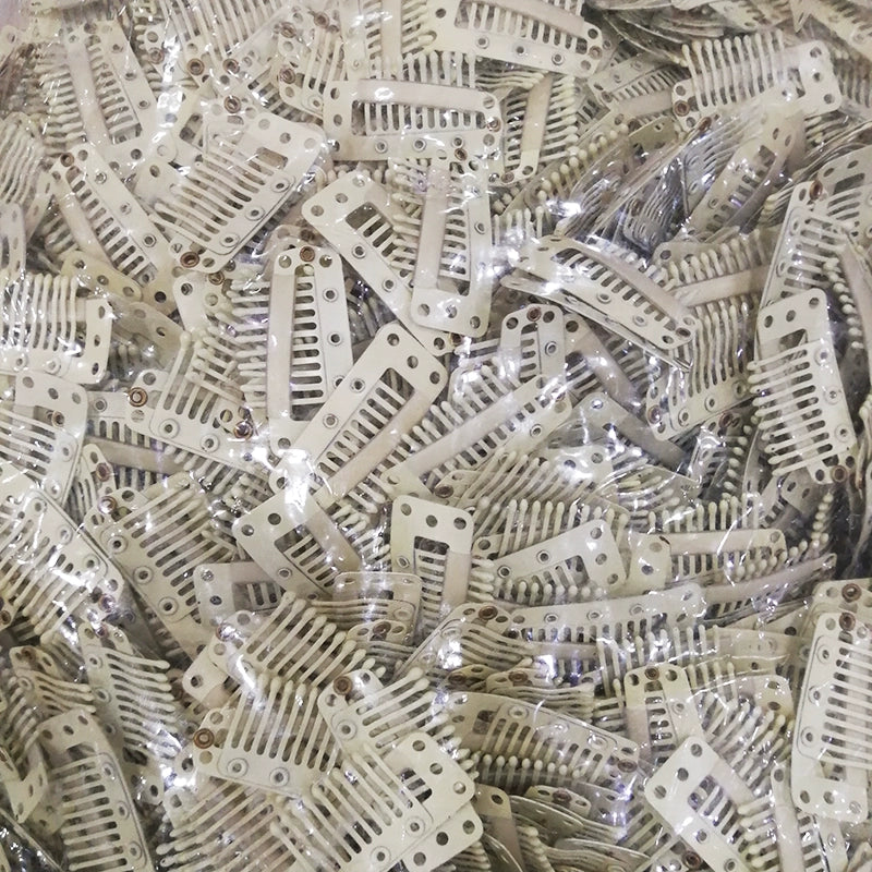 Wig Hair Piece Fixed Clip Beret Large Oblique Clip Hair Extension Elastic Hairpin Ten Teeth 3.6cm Clip