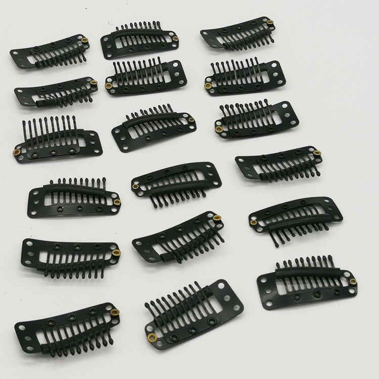 Wig Hair Piece Fixed Clip Beret Large Oblique Clip Hair Extension Elastic Hairpin Ten Teeth 3.6cm Clip