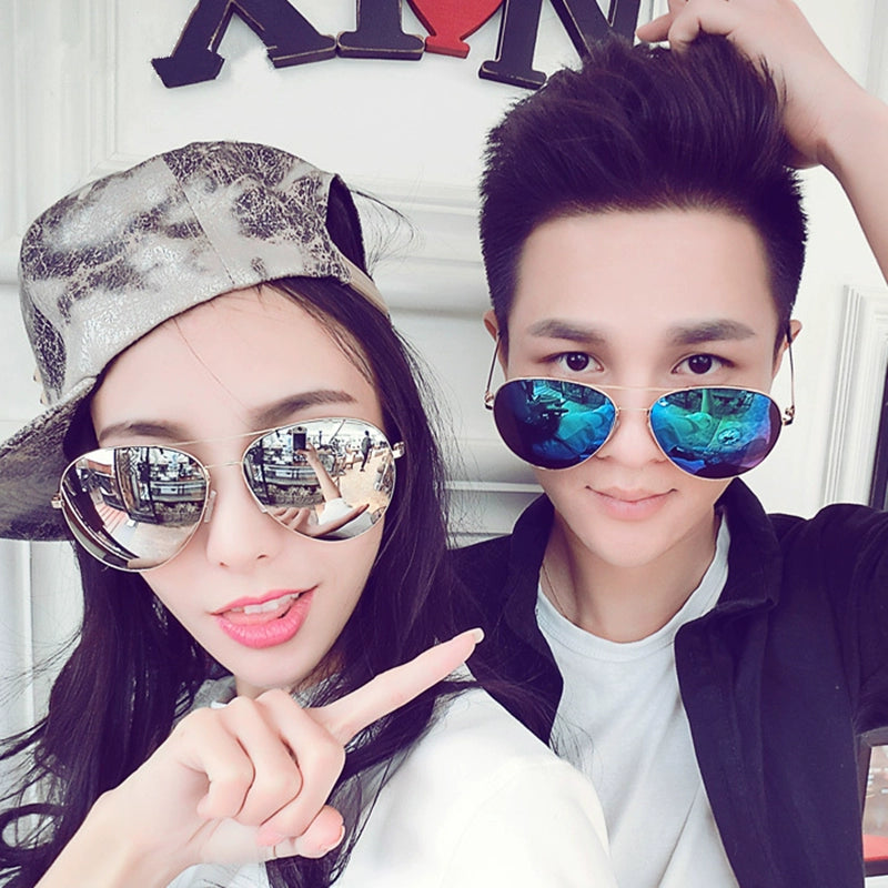 Special Offer Internet Celebrity Aviator Sunglasses Colorful Star Sunglasses Men and Women Same Fashion Couple UV Protection Drivers' Sunglasses