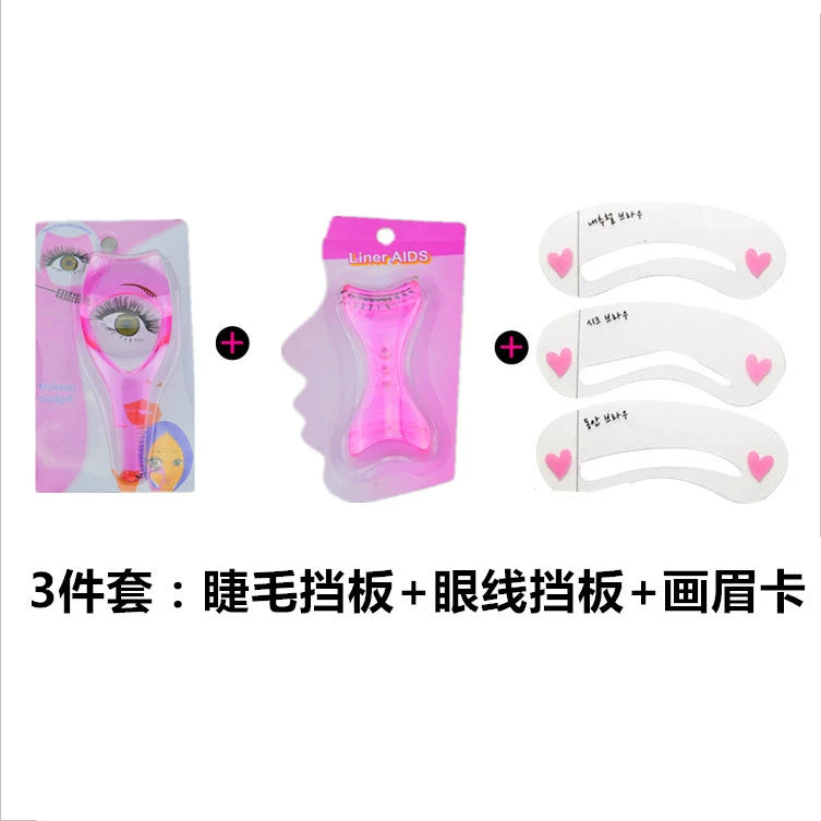 Novice Eyeliner Mascara Anti-Smudge Aid Eyebrow Pencil Eyebrow Stencil Flat Eyebrow Suit Handy Gadget Hot