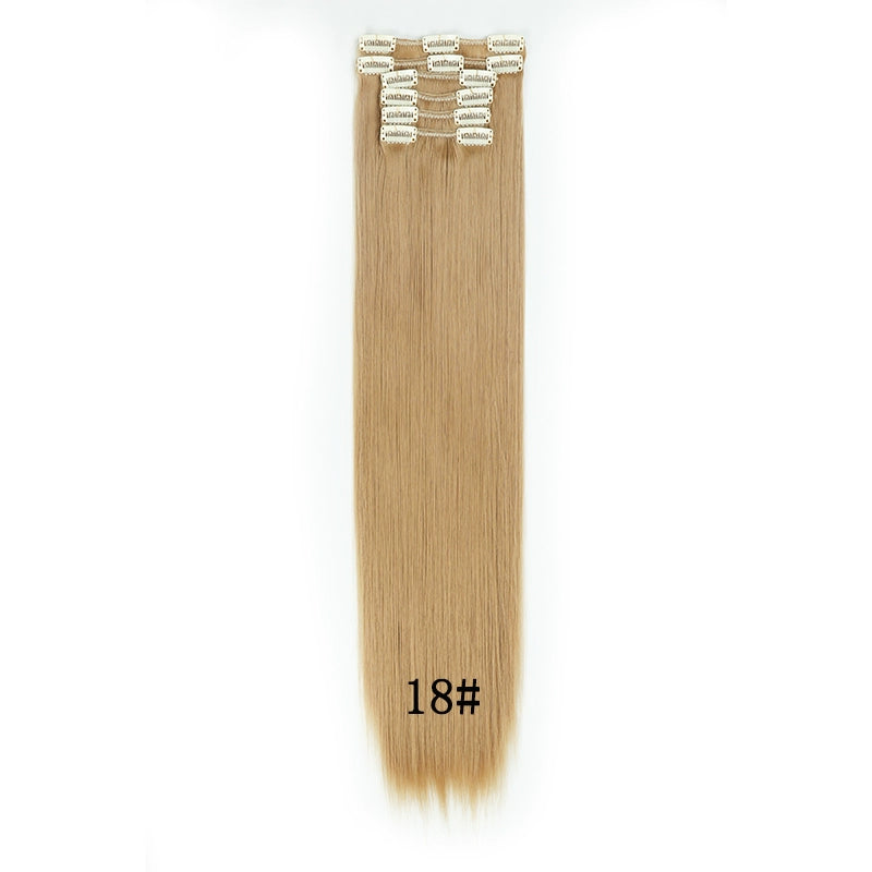 Wig Set One-Piece Seamless Long Straight Hair Piece Thickened Increase Hair Amount Nature Realistic Extension Hair Piece
