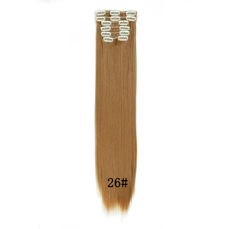 Wig Set One-Piece Seamless Long Straight Hair Piece Thickened Increase Hair Amount Nature Realistic Extension Hair Piece