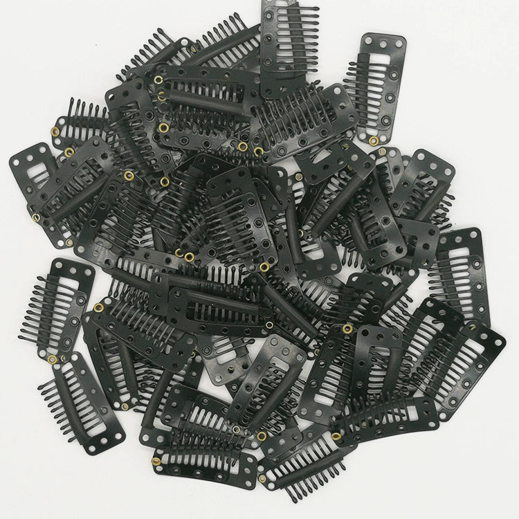 Wig Hair Piece Fixed Clip Beret Large Oblique Clip Hair Extension Elastic Hairpin Ten Teeth 3.6cm Clip