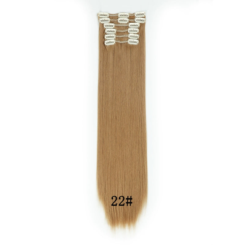 Wig Set One-Piece Seamless Long Straight Hair Piece Thickened Increase Hair Amount Nature Realistic Extension Hair Piece