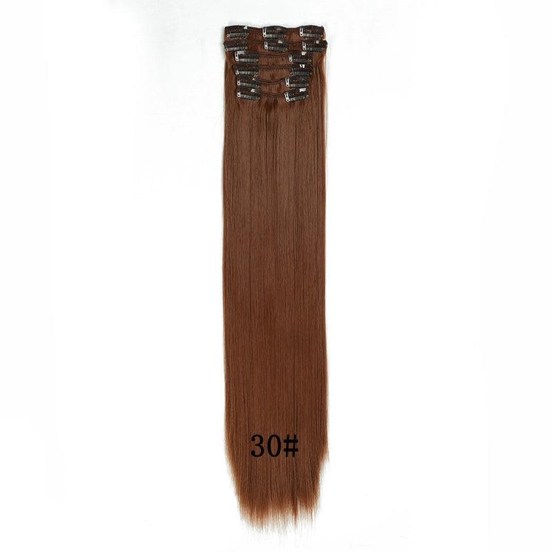 Wig Set One-Piece Seamless Long Straight Hair Piece Thickened Increase Hair Amount Nature Realistic Extension Hair Piece