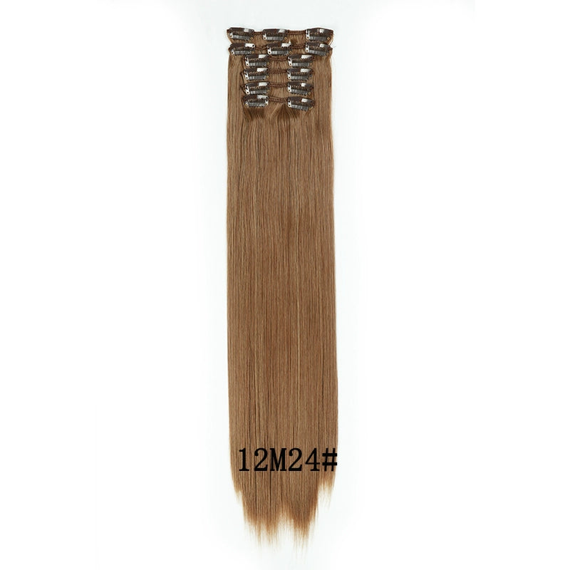 Wig Set One-Piece Seamless Long Straight Hair Piece Thickened Increase Hair Amount Nature Realistic Extension Hair Piece