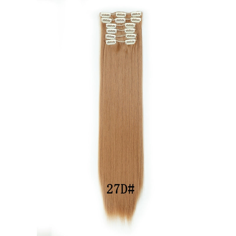 Wig Set One-Piece Seamless Long Straight Hair Piece Thickened Increase Hair Amount Nature Realistic Extension Hair Piece