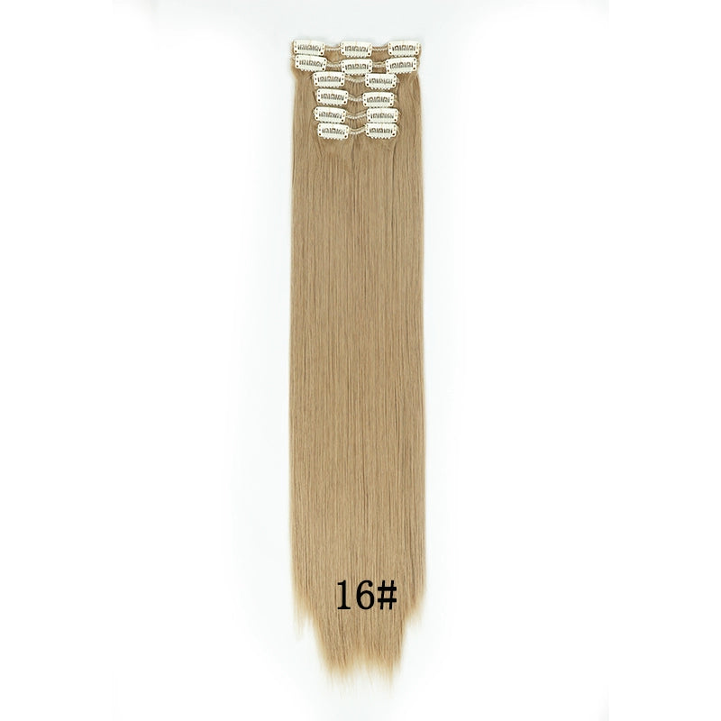 Wig Set One-Piece Seamless Long Straight Hair Piece Thickened Increase Hair Amount Nature Realistic Extension Hair Piece