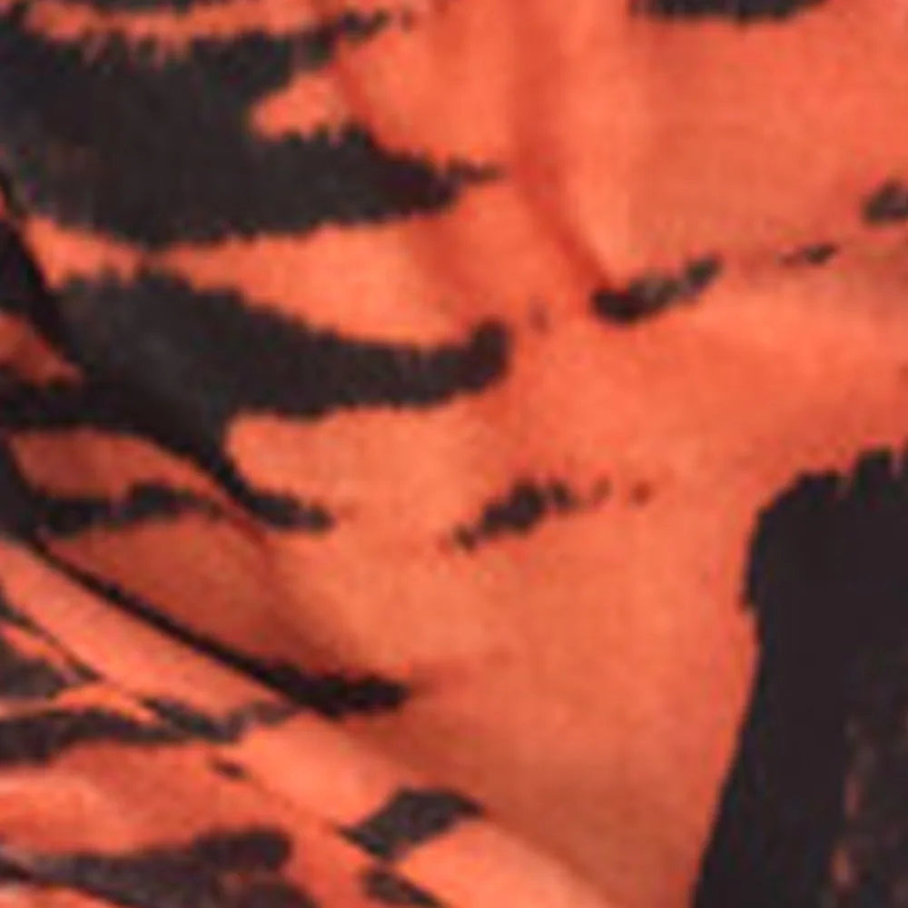 Mens G7284 bodysuit Thong Leotard High Cut X Cross Back Swimsuit Swim Fabric Printed Tiger