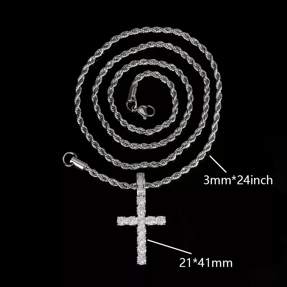 Hip Hop Exquisite Jewelry Iced Out Cross Pendant Quality Sparkling Men and Women Styles Dispatch on Behalf Wholesale