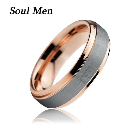 Brazil Russian Hot Sale Men's Tungsten Wedding Band Ring for Women 6mm Metal Jewelry USA 7 to 13