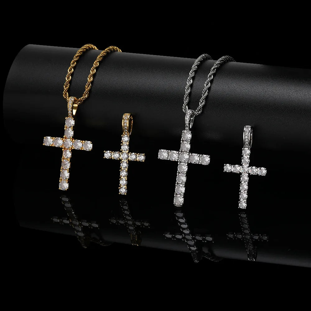 Hip Hop Exquisite Jewelry Iced Out Cross Pendant Quality Sparkling Men and Women Styles Dispatch on Behalf Wholesale