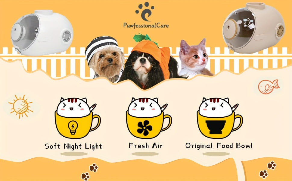 1 PCS 24L Breathable Submarine Cat Backpack Carrier - Ventilated Space Capsule for Small Medium Cats, Dogs, Puppies, Perfect for Traveling, Camping, Outdoors, Walking