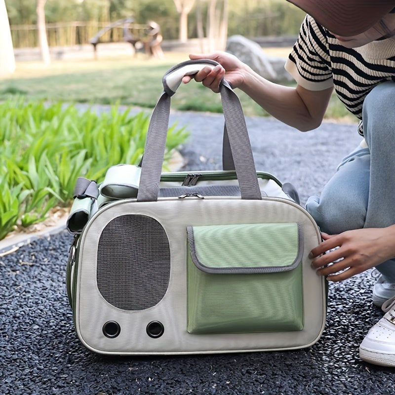 Lightweight Portable And Foldable Pet Cat Carrier, Breathable, And Durable