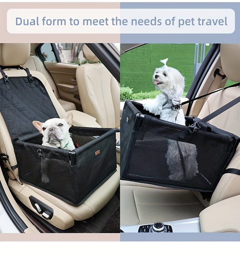 Window Lookout Pet Car Booster Seat For Small Dogs, Folding Protector Booster Pet Seat, Car Pet Seat Cover, Upgrade Dog Car Seats For Small Dogs Elevated Booster Seat Dog Car Basket
