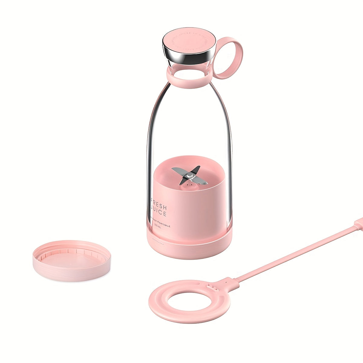 11.83oz Portable Electric Wireless Mini Fruit Blender Juicer - Perfect for On-the Go!