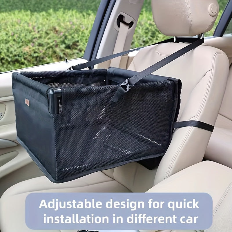 Window Lookout Pet Car Booster Seat For Small Dogs, Folding Protector Booster Pet Seat, Car Pet Seat Cover, Upgrade Dog Car Seats For Small Dogs Elevated Booster Seat Dog Car Basket