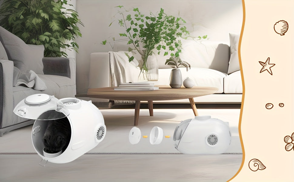 1 PCS 24L Breathable Submarine Cat Backpack Carrier - Ventilated Space Capsule for Small Medium Cats, Dogs, Puppies, Perfect for Traveling, Camping, Outdoors, Walking