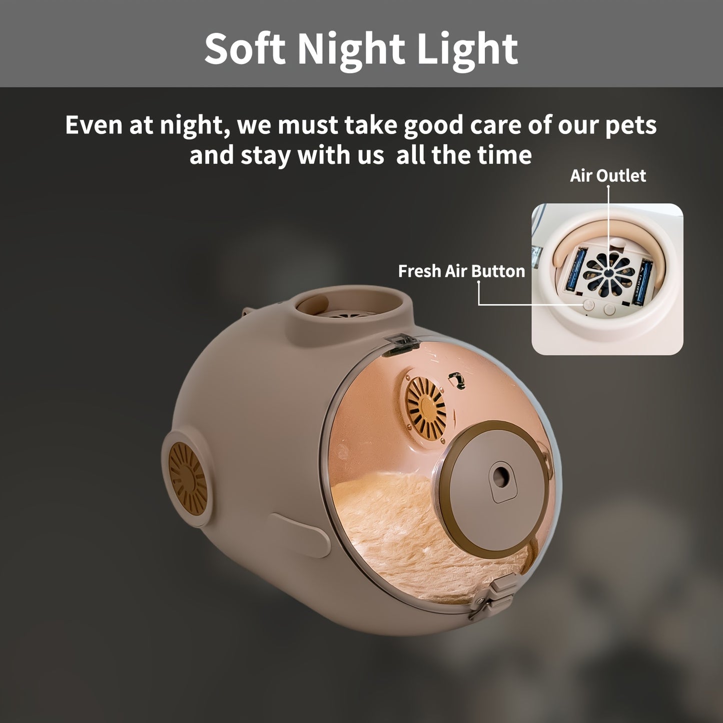 1 PCS 24L Breathable Submarine Cat Backpack Carrier - Ventilated Space Capsule for Small Medium Cats, Dogs, Puppies, Perfect for Traveling, Camping, Outdoors, Walking