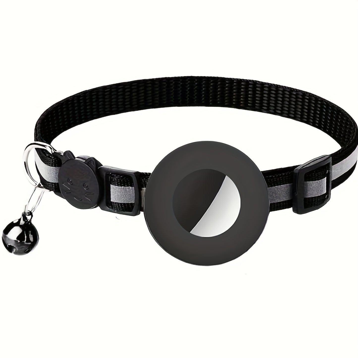 Reflective GPS Cat Collar - Airtag Device Holder With Bell For Kittens - Christmas Gift