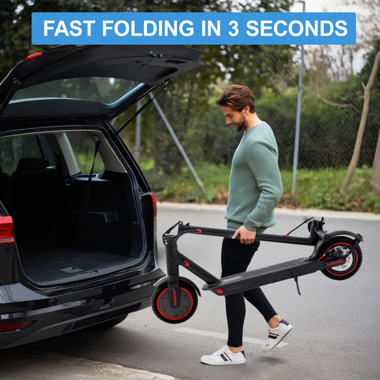 Foldable Electric Scooter for Adults, 8.5 Inch with LED Display, 350W Motor Power, Class A 7.8/10.4Ah Lithium Battery, 3 Speed Modes, 15 - 30 Mile Range, Maximum Load Capacity of 100 Kilograms