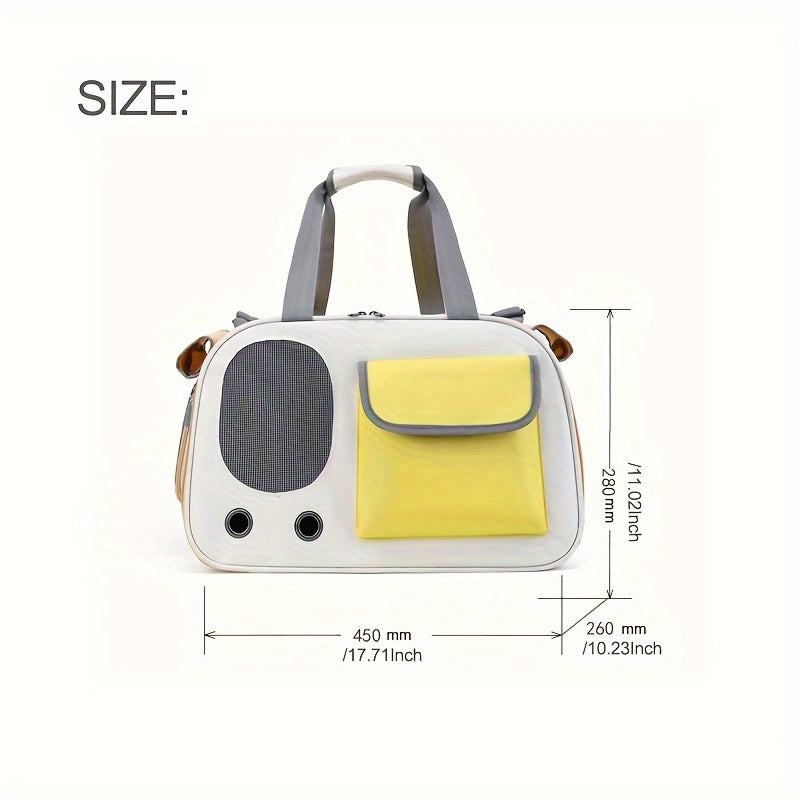 Lightweight Portable And Foldable Pet Cat Carrier, Breathable, And Durable