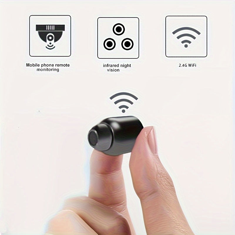 Wi-Fi Home Security IP Camera - Night Vision, Motion Detection, Wide-Angle, Smartphone Control, USB Powered