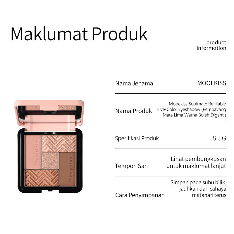Mooekiss Eyeshadow Palette Multiple Colors One Palette Multipurpose 8.5g Makeup Cosmetics