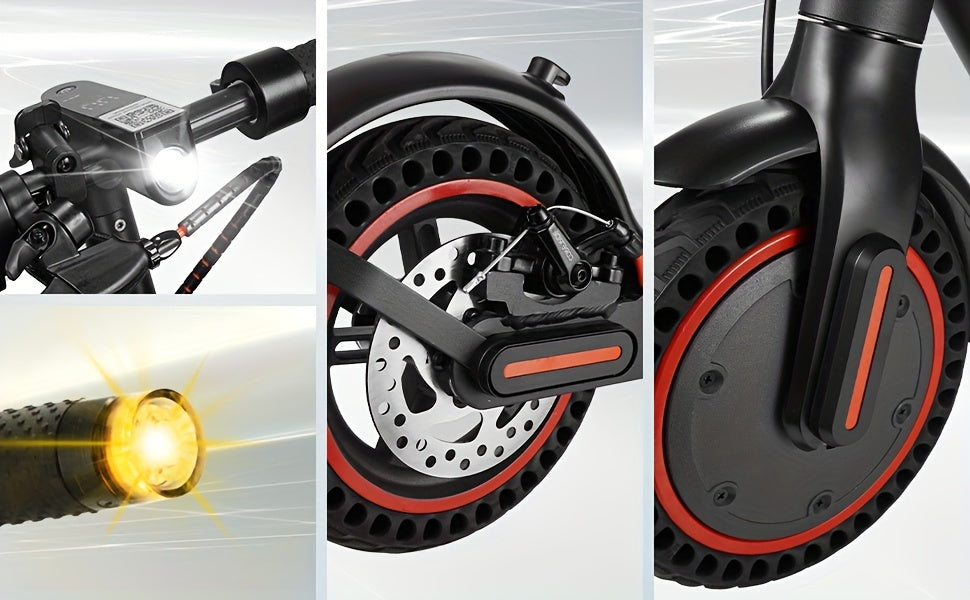 Foldable Electric Scooter for Adults, 8.5 Inch with LED Display, 350W Motor Power, Class A 7.8/10.4Ah Lithium Battery, 3 Speed Modes, 15 - 30 Mile Range, Maximum Load Capacity of 100 Kilograms