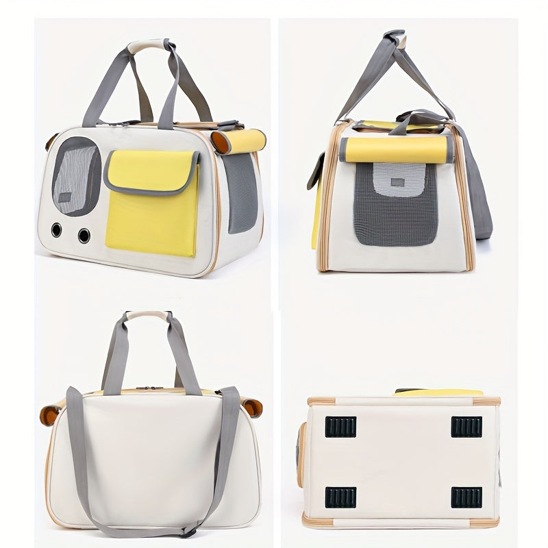 Lightweight Portable And Foldable Pet Cat Carrier, Breathable, And Durable