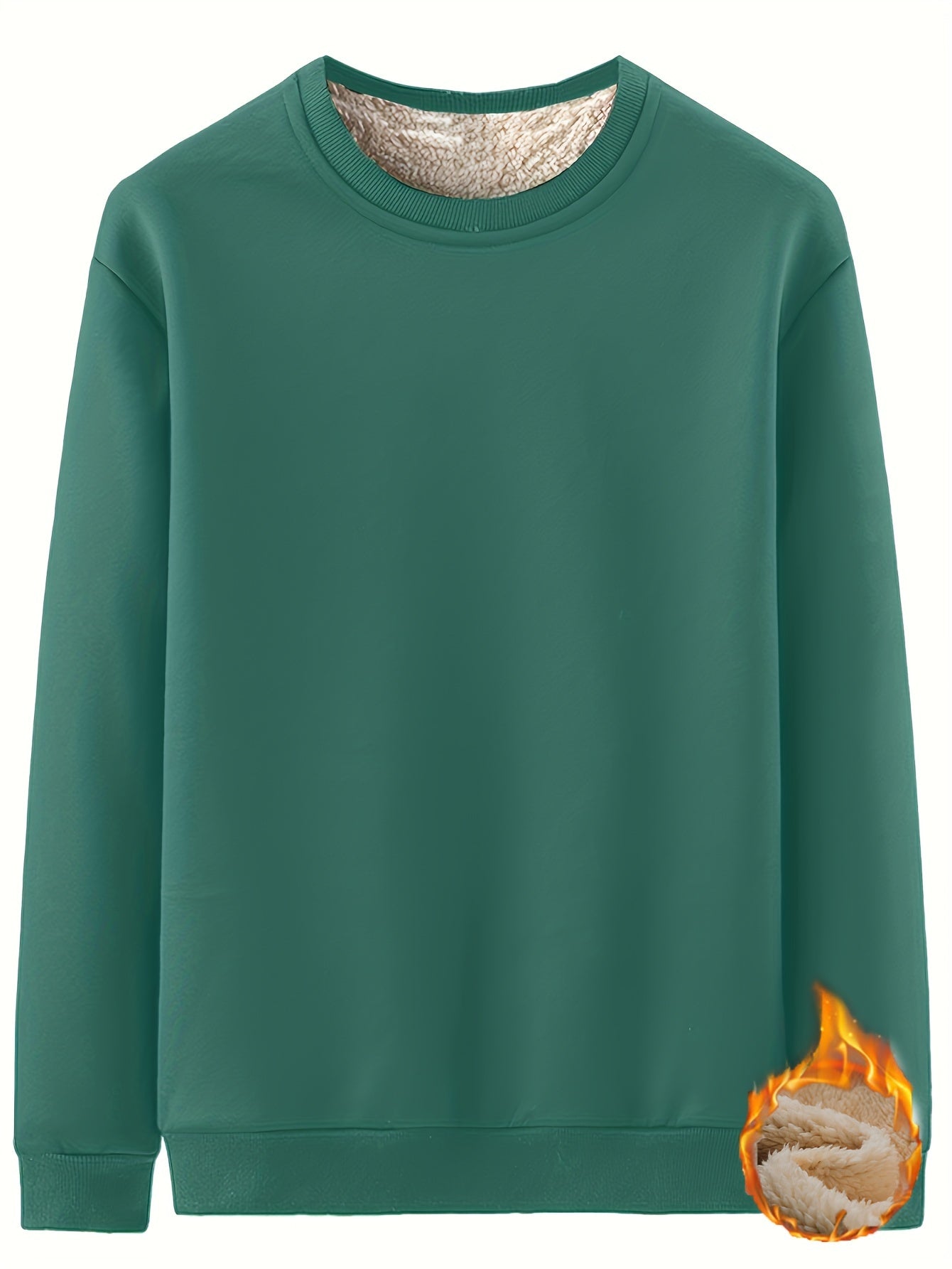 New Men's Casual Fashionable Solid Color Crew Neck Sweatshirts For Autumn And Winter