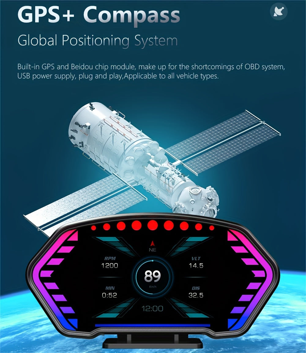 ANCEL P3 OBD2+GPS Universal Head-Up Display HUD OBD Meter Digital Projector