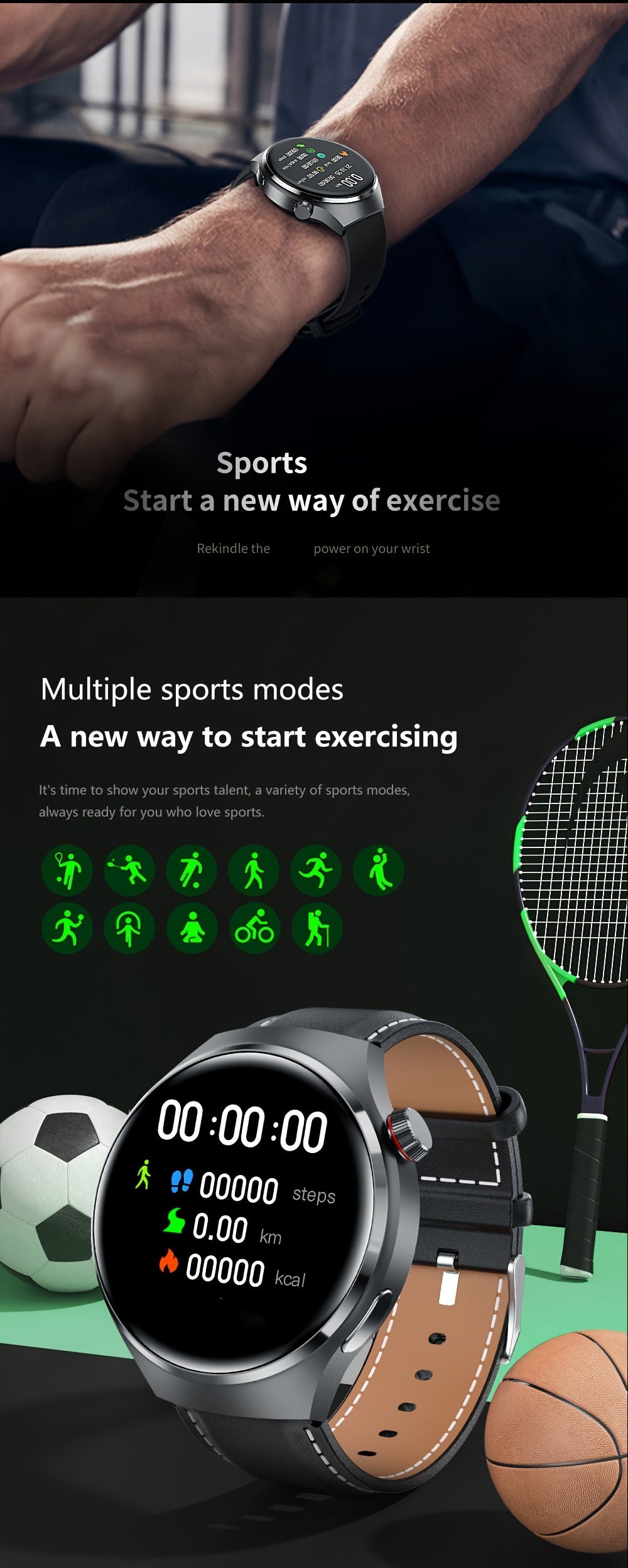 2024 New GPS Motion Trajectory Smart Watch Men NFC Wireless Call Men Watch 360*360 HD Screen Smartwatch Sports Fitness Tracker Outdoors Smart Watch For Men