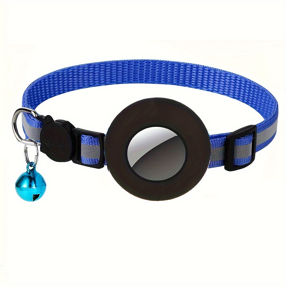 Reflective GPS Cat Collar - Airtag Device Holder With Bell For Kittens - Christmas Gift