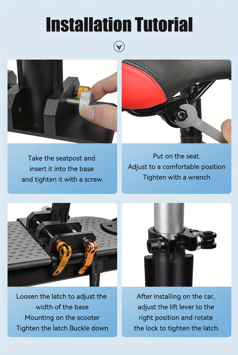 Suitable for Xiaomi M365/1S/Pro Electric Scooter, No-drill Upgrade Model Foldable Soft Bag Seat Cushion