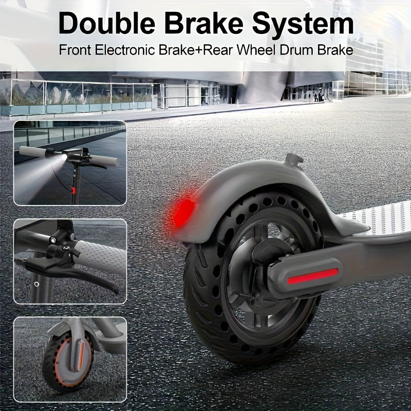 LADPED Multiple Models Folding Electric Scooter, Rated 350W/500W Motor Optional, 5.2AH-14.5AH Battery, with 8.5-10inches Anti-skid Solid Tires, Scooter Electric with Long Range, 15-20MPH Speed Foldable Commuting E-Scooter for
