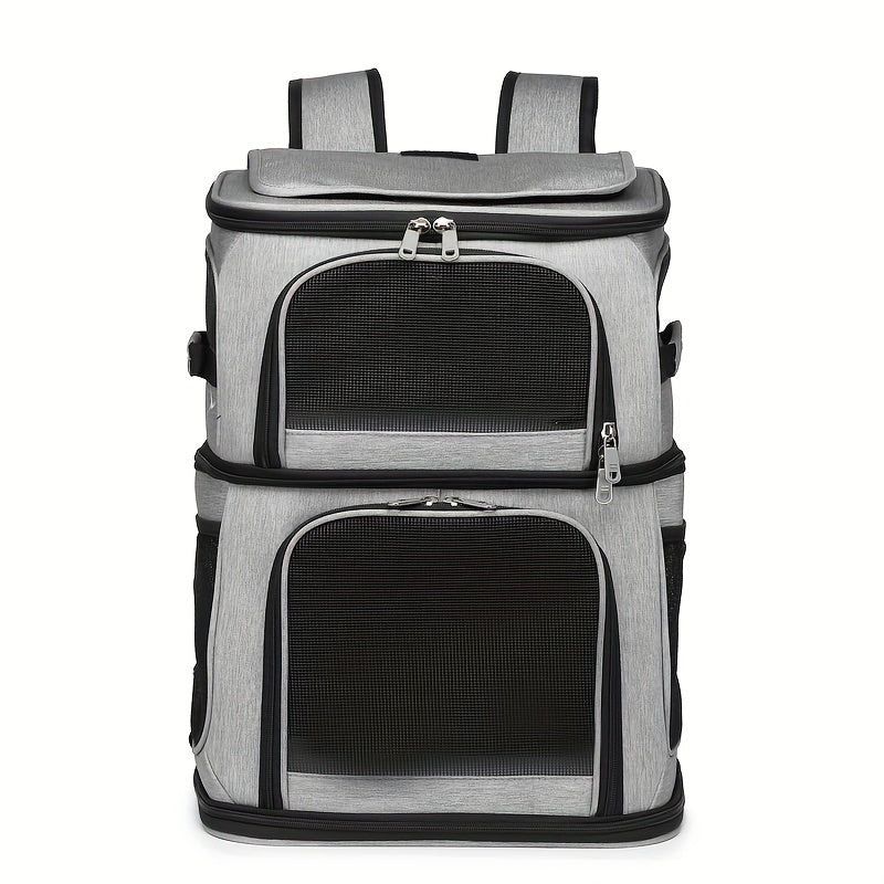 Soft sided cat carrier large fits large to medium sized cats and small dogs, with secure zipper, airline approved large cat carrier