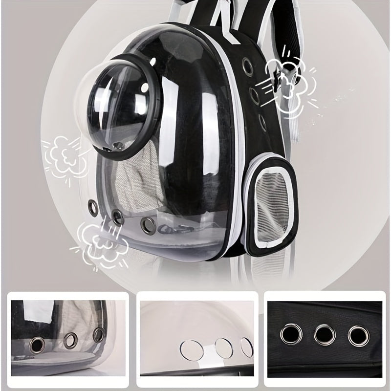 1pc Transparent Breathable And Insulated Pet Carrier, Thickened Transparent Cover, Anti-pressure Cat Backpack