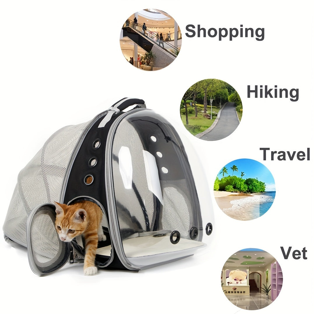 Back Extension Pet Carrier Backpack, Portable Space Capsule Pet Carrier Backpack For Cats And Small Dogs