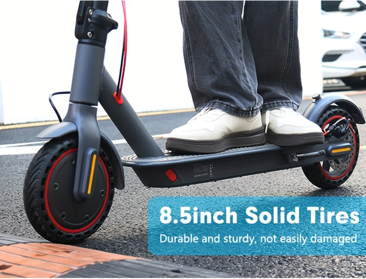 Portable Folding Commuting Electric Scooter for Adults, 8.5" Tires, 19Mph Top Speed, 350W Motor, Max 21 Miles Long Range, Folding E-Scooter with Dual Braking System, Scooter for Women, Fast Electric Scooter, Moped Scooter, Sc
