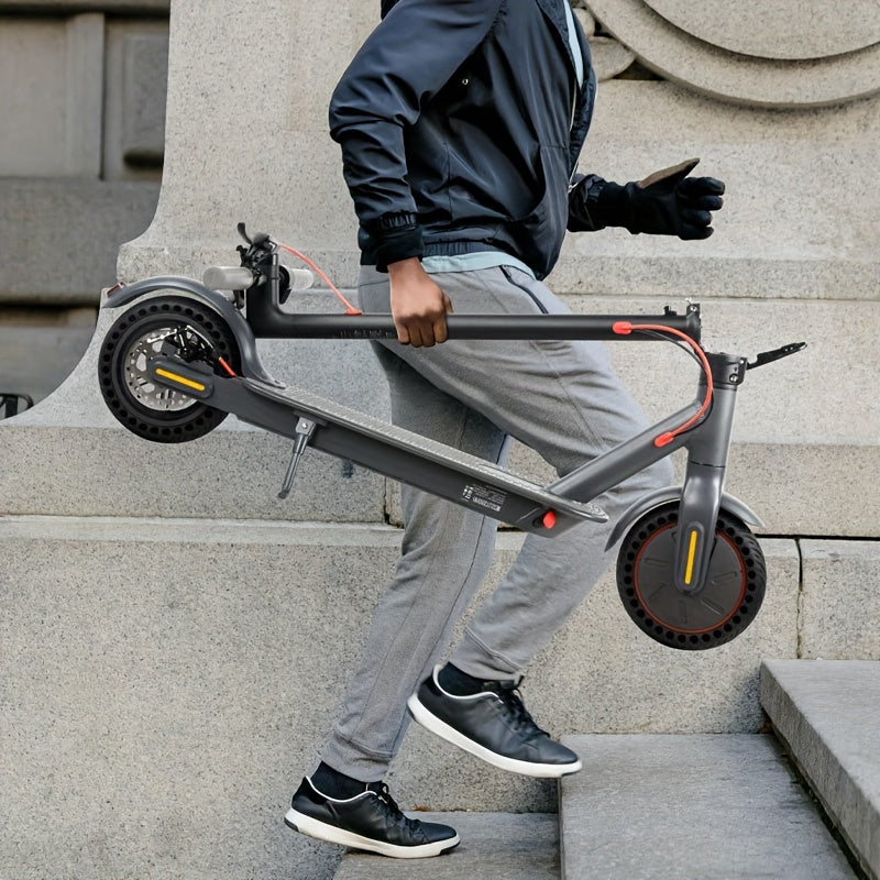 Portable Folding Commuting Electric Scooter for Adults, 8.5" Tires, 19Mph Top Speed, 350W Motor, Max 21 Miles Long Range, Folding E-Scooter with Dual Braking System, Scooter for Women, Fast Electric Scooter, Moped Scooter, Sc
